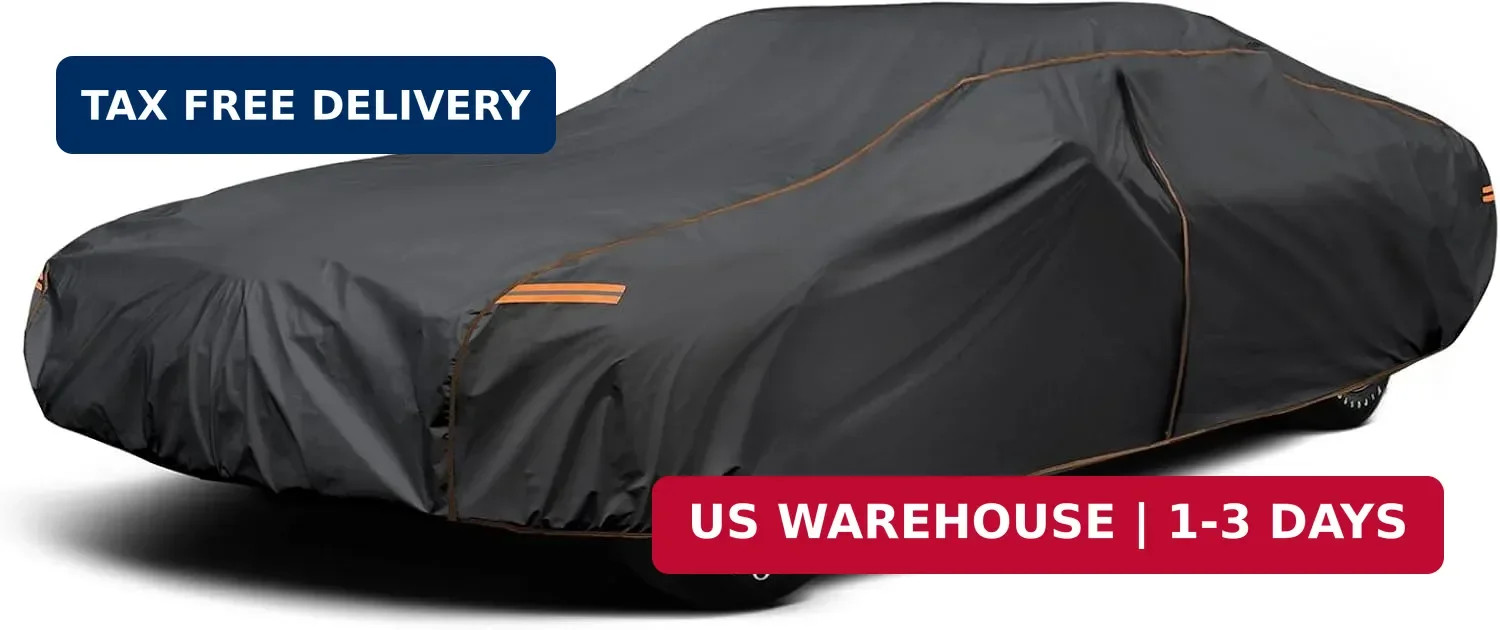 6 Layer Extra Large Car Cover for Sedan/Coupe up to 228 Inch