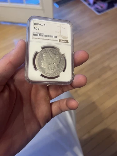 1890 cc morgan Silver dollar ngc ms Ag3