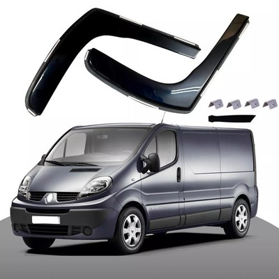 2x Seitenscheibe Wind Regen Sonne Schwarz Abweiser für Opel Vivaro 2001 2014