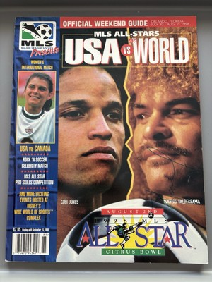 1998 MLS ALL-STARS USA V WORLD Autographed Program Official Weekend Guide Soccer