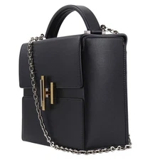 Hermès Cinetic 2Way Shoulder Bag Leather Black Handbag Women Authentic