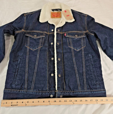 Levis Mens Denim Jacket lined insulated Coat Small