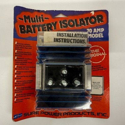 Sure Power 703A Multi-Battery Isolator 70 Amp Negative Ground New Old Stock