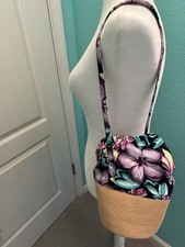 NWT Gymboree Kids Straw Floral Crossbody Shoulder Bag, 6 