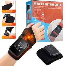 Cordless Hand Wrist Massager Pain Relief with 3 Heat Levels  3 Vibration Modes