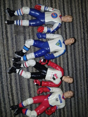 Lot Of 4 Olympic Dressed Ice Hockey  Figures 4 1 Each From Diffrent Country