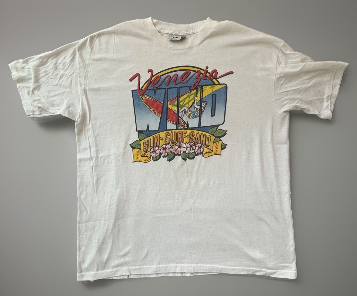 Vintage 80’s Venezia Sportswear Single Stitch WindSurfer Graphic TShirt Men’s XL