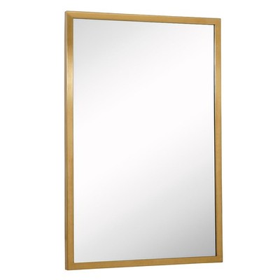 24x36 inch Brushed Gold Metal Frame Full Length Mirror | Commercial Industria...