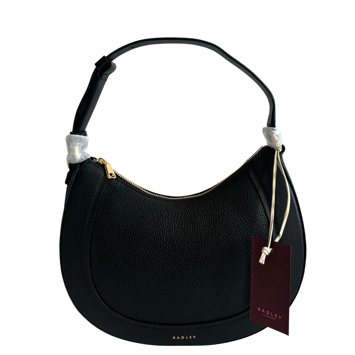 RADLEY Handbag Black Leather Small Zip Top Crossbody Grab Bag - Merchant Hall