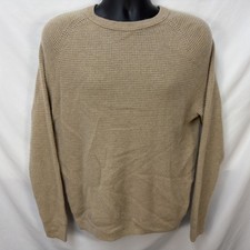 J CREW HEATHER GRAIN CASHMERE WAFFLE PULLOVER SWEATER SIZE M AJ564