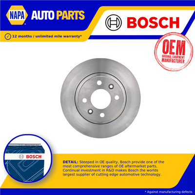 2x Brake Discs Pair Solid fits DACIA SANDERO Mk2 Front 08 to 21 259mm Set Bosch
