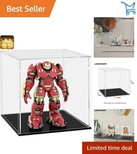 Acrylic Display Case Square 6x6x6 Inch Dustproof Showcase for Collectibles