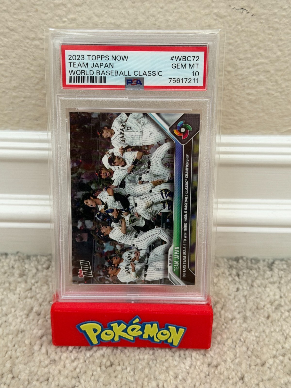 2023 Topps Now World Baseball Classic WBC72 Team Japan PSA 10 GEM MINT