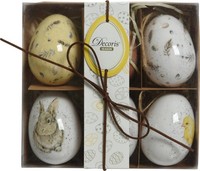 Kaemingk Deko Ei Ostern Mit JutehäNger Polyresin 6Er Set Figur