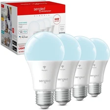 4Pack Sengled WiFi Light Smart A19 Bulbs LED Dimmable 5000K 60W Equiv 800LM