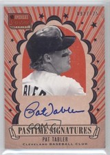 2013 Panini America's Pastime Signatures Gold 92/25 Pat Tabler #PT Auto 0b2