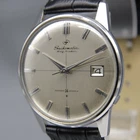 [N MINT] Vintage SEIKO Seikomatic Self Dater 15022DE 36mm Silver AT Men's Watch