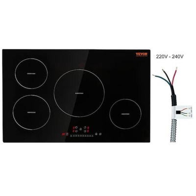 30.3 x 20.5 in. Built-in Induction Electric Cooktop in Black, 4 Modular Burners
