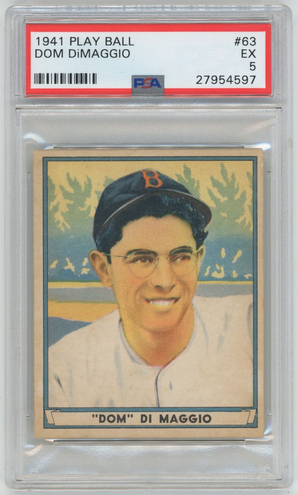 1941 Play Ball 63 Dom DiMaggio PSA 5 717138