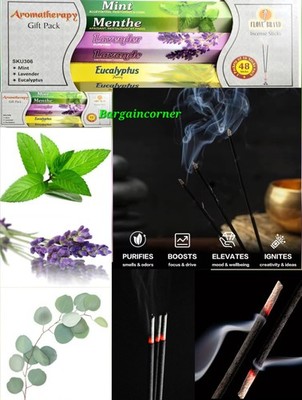 Räucherstäbchen (AROMATHERAPIE) natürlicher Duft Minze Lavendel Eukalyptus Stäbchen