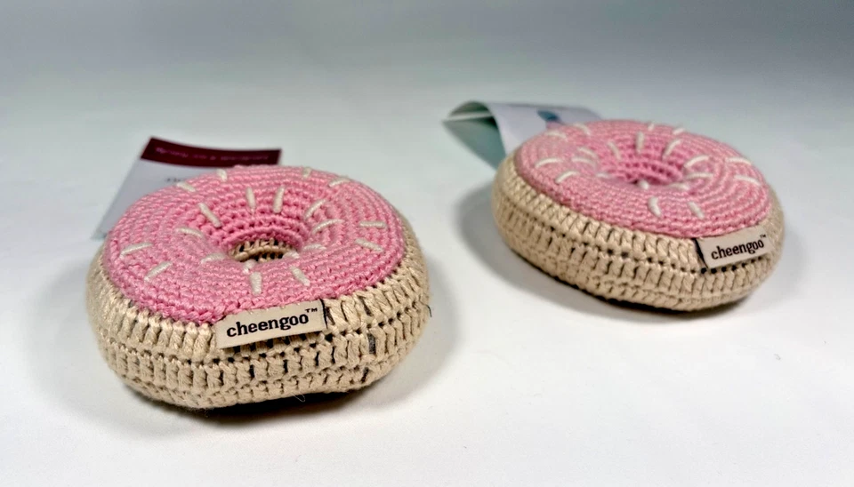 Juguete para bebé Cheengoo Donut Sonajero Lindo Regalo Medias Relleno x2 Foto 2 de 4