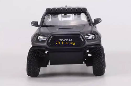 GCD 1:64 Matte Gray Tacoma Pickup Truck Sports Model Diecast Metal Car - Picture 5 of 6