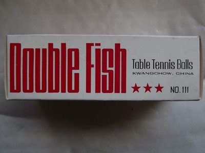 6 x 3 Tischtennisbälle  Double Fish ; 3***; Nr. 111; weiss; NEU