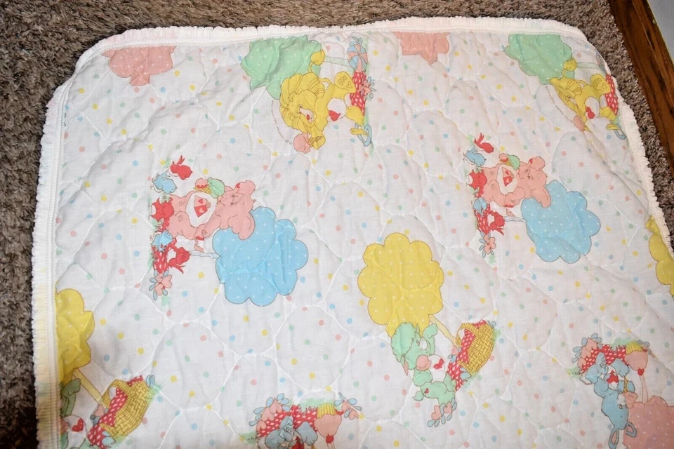 G4!¡GUAU! Edredón manta cuna bebé vintage 1985 Care Bears Cousins Foto 4 de 4