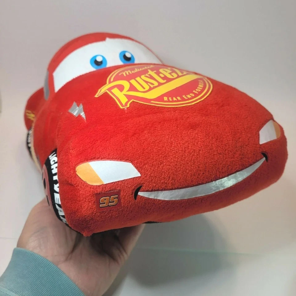 Juguete de peluche con almohada en forma de coche McQueen iluminación frijoles saltadores Kohls/Disney 14"  Foto 3 de 4