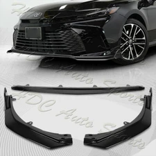 For 2025-2026 Toyota Camry LE XLE Painted BLK Front Bumper Lip Spoiler Splitter