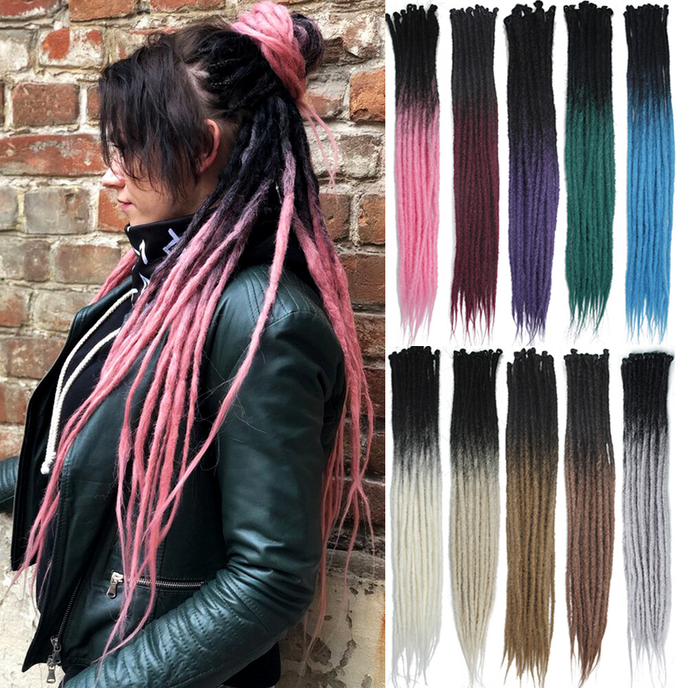 Biubiulom Dreadlocks Aus 100% Echthaar – Langlebige Haarverlängerungen Für Frauen & Männer, 15–61 Cm