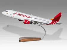 Airbus A320 Avianca Desk Wood Airplane Model Small Scale 1/130