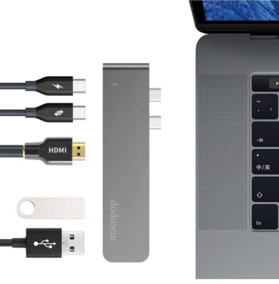 Dodowin USB-C Hub MacBook Pro Adapter Dock Thunderbolt 3 Port, USB 3.0, 4K HDMI