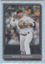 MANNY MACHADO /15 THREE AND TWO 3 AND 2 HOLO SILVER PADRES #90 2022 22 PANINI