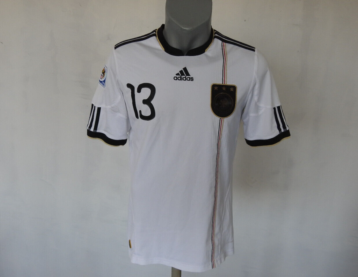 Germany 2010 Home Jersey #13 Ballack Adidas White Shirt Size S