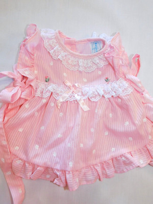VINTAGE 1950'S ROANNA TOGS PINK BABY SUN DRESS SIZE 9 M | eBay