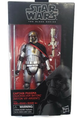 Star Wars Black Series 6'' Captain Phasma w/ Quicksilver Baton Battle Damage 4+