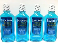 4 - Original Lavoris Fresh Breath Mouthwash Fresh Peppermint Mouth Wash 16.9 Oz