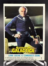 1978 Topps Battlestar Galactica #1 - Lorne Greene is Commander Adama