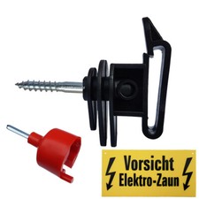 500 Breitband Isolatoren bis 40 mm+ Hilfe+Warnschild