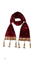 VELVET SHERWANI DUPATTA Hand Wash Only - Free Shipping World Wide