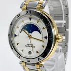 Vintage SEIKO PRESAGE 7434-6030 Moonphase Gold Silver tone Mens Dress Watch