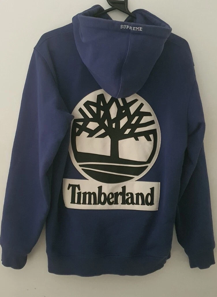 Sweat à capuche royal FW16 Supreme Timberland taille M bleu moyen