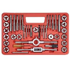 40pcs British Standard Tap and Die Set, SAE Standard Rethreading Tool Kit,