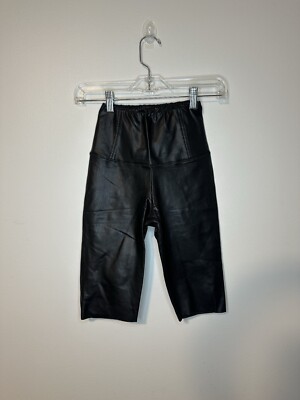 ALLSAINTS Cora Cycling Shorts Leather Raw Hem Sz