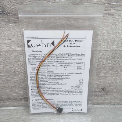 KÜHN N020 - unbenutzt - NMRA-DCC Decoder für Lokomotiven - Digital - OVP #AW5091