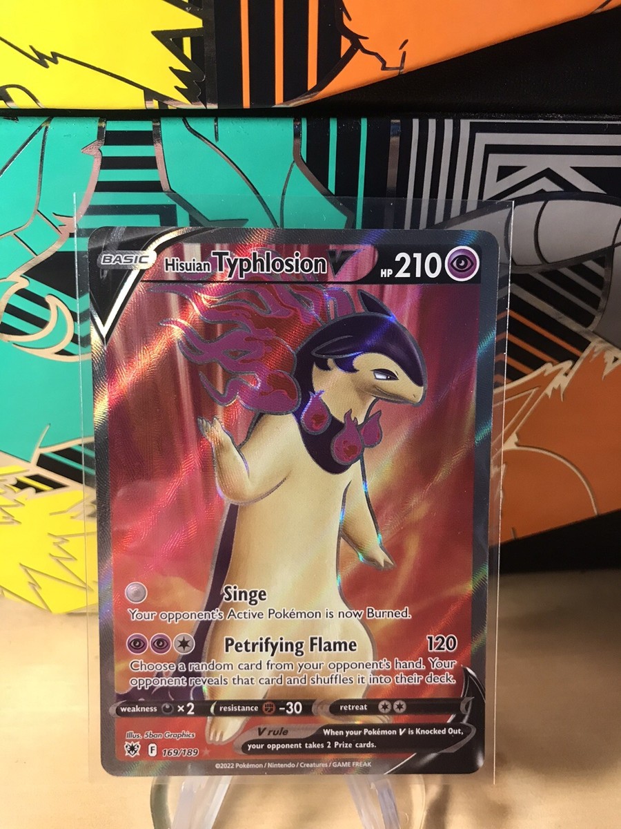Pokemon Hisuian Typhlosion V 169/189 Full Art Astral Radiance NM/M