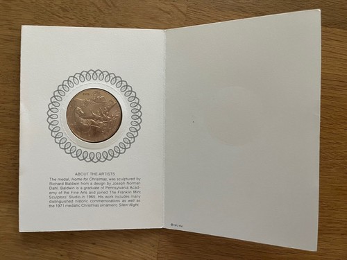Franklin Mint Coin Christmas Cards, 1972, 1973, 1974. Set of 3. - Picture 6 of 8
