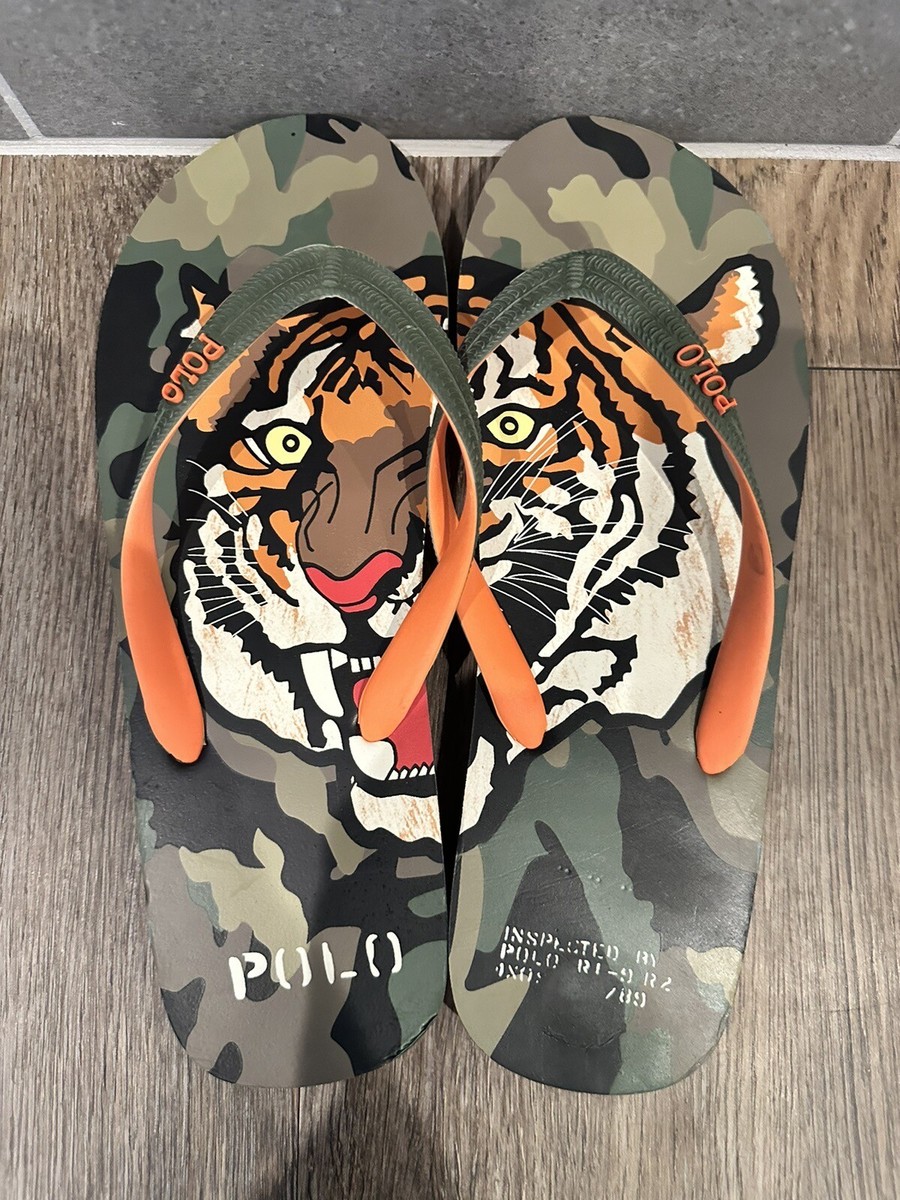 Polo Ralph Lauren Whitlebury II Tiger Camo Print Flip Flop  display picture 1