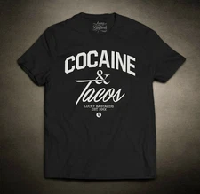 LUCKY BASTARDS COCAINE & TACOS  T-SHIRT GOOD LIFE STREETWEAR REAL FRIENDS SHARE